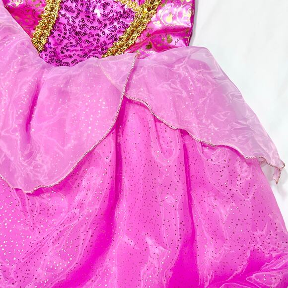 Disney Store Princess Aurora Costume Girls Small 5-6 Sleeping Beauty Pink New - Picture 8 of 16